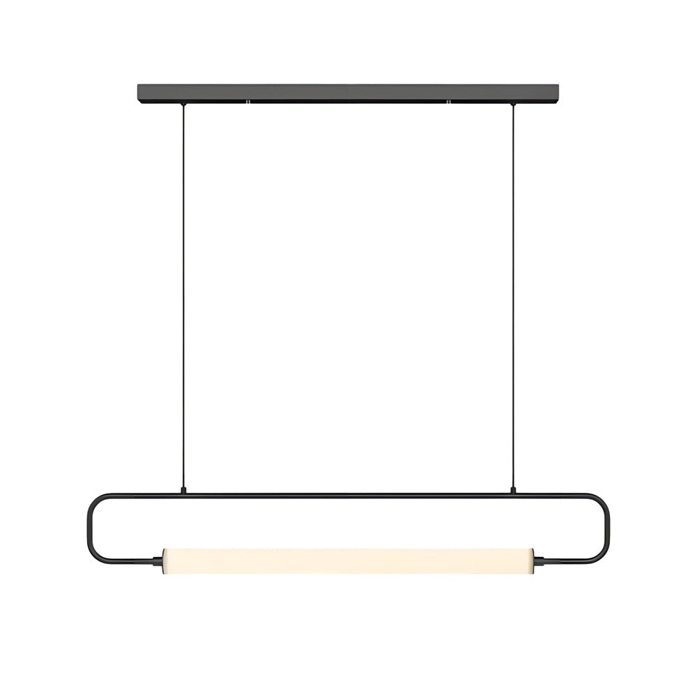 Minimalist Linear LED Bar Pendant Light – Black/Gold