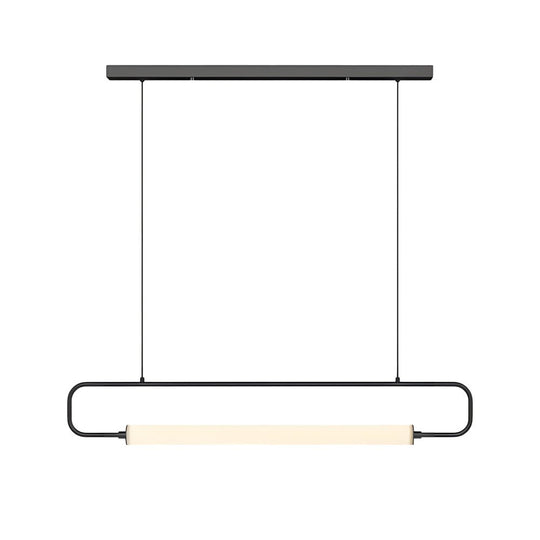 Minimalist Linear LED Bar Pendant Light – Black/Gold
