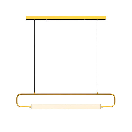 Minimalist Linear LED Bar Pendant Light – Black/Gold