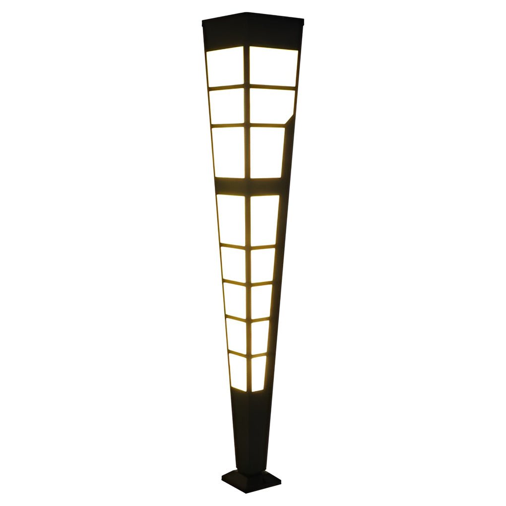 Modern Stainless Steel LED Outdoor Post Light with Marble Shade