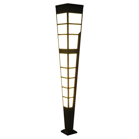 Modern Stainless Steel LED Outdoor Post Light with Marble Shade