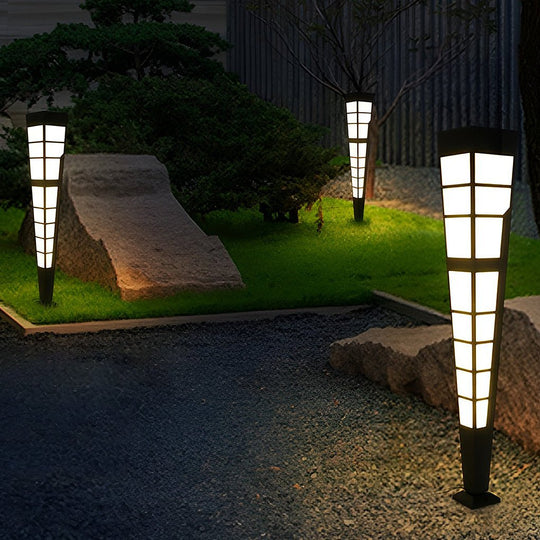Modern Stainless Steel LED Outdoor Post Light with Marble Shade