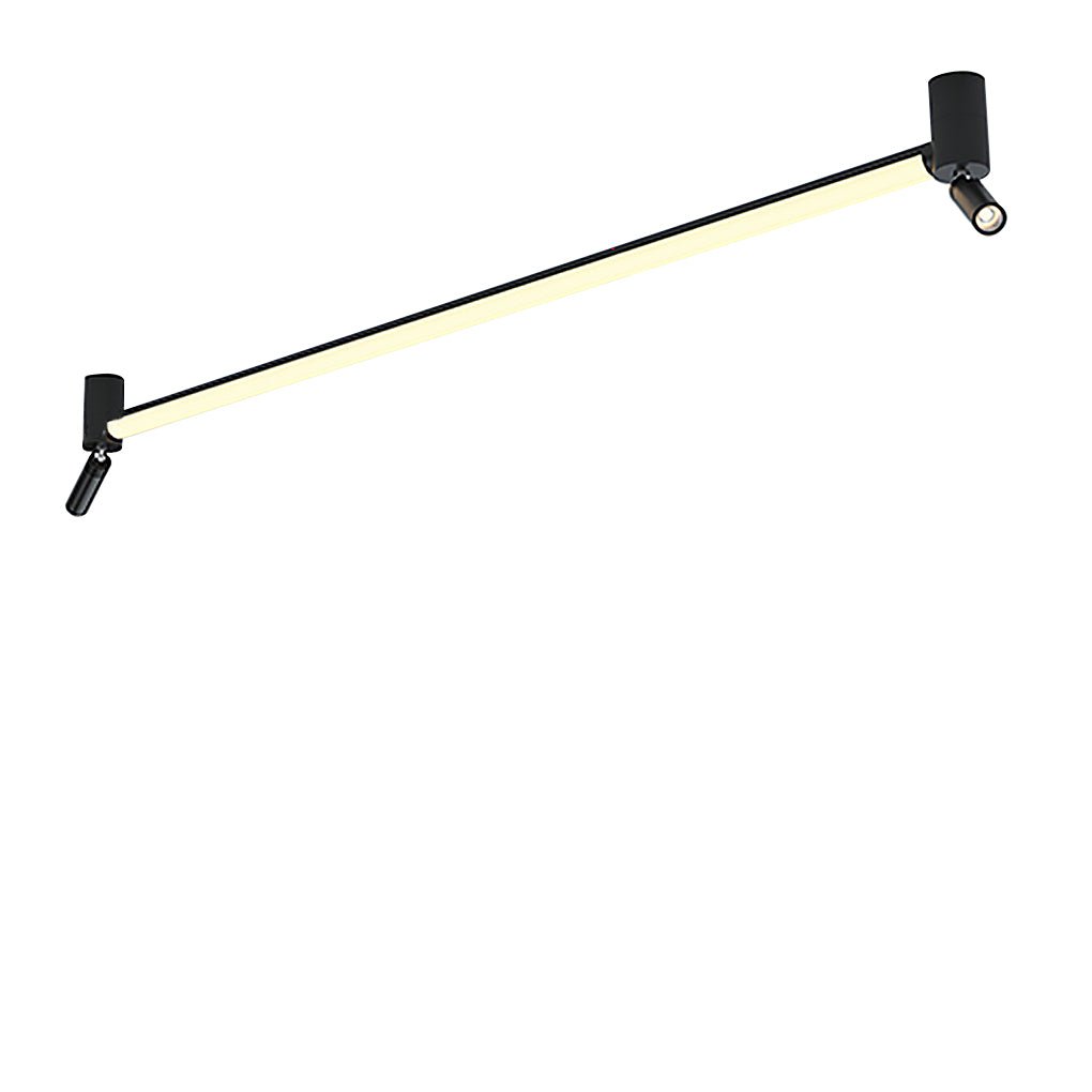 Modern LED Bar Flush Mount Ceiling Light with Adjustable Spotlights