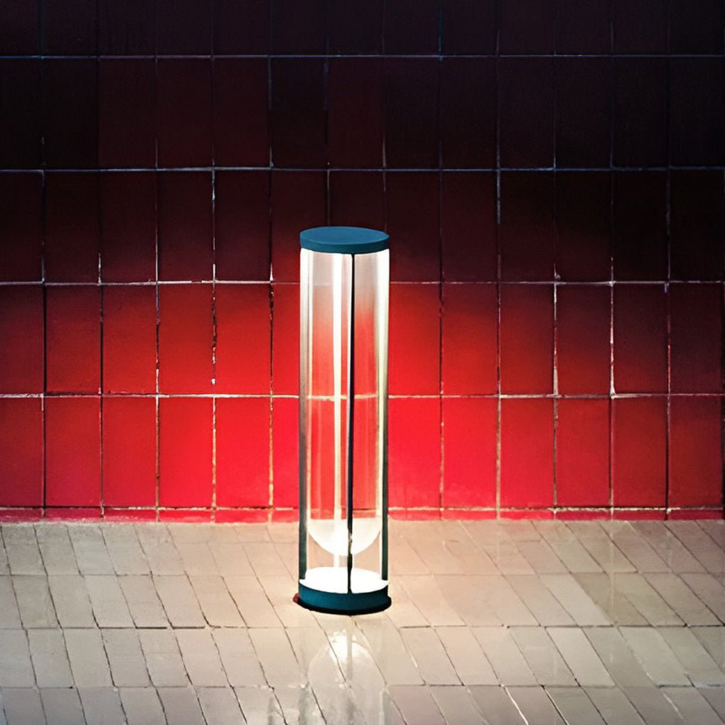 Modern Aluminum LED Outdoor Post Light with Glass Shade