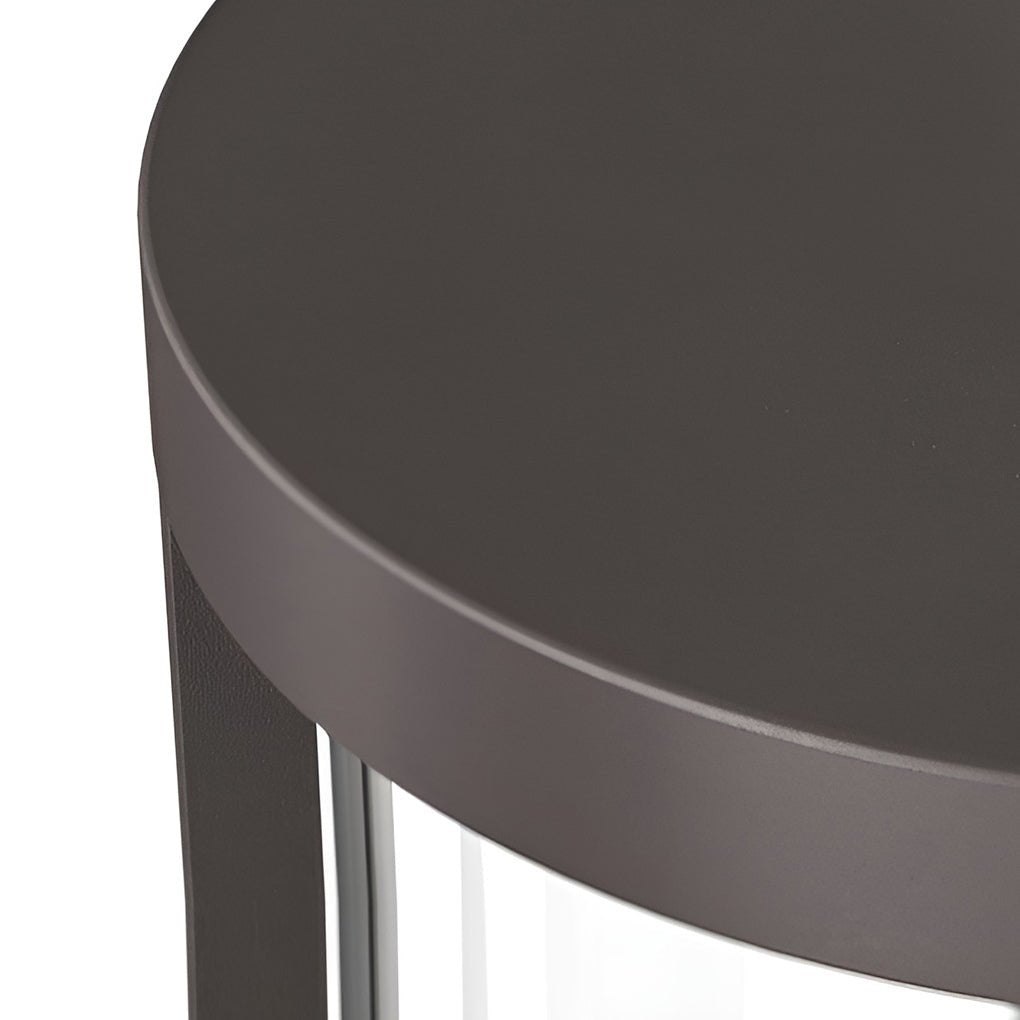 Modern Aluminum LED Outdoor Post Light with Glass Shade