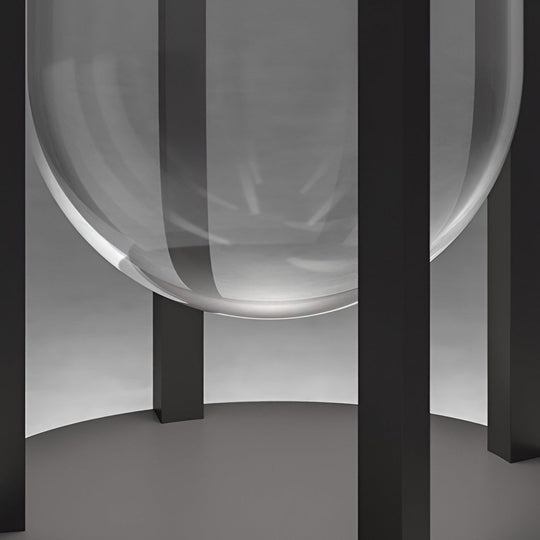 Modern Aluminum LED Outdoor Post Light with Glass Shade