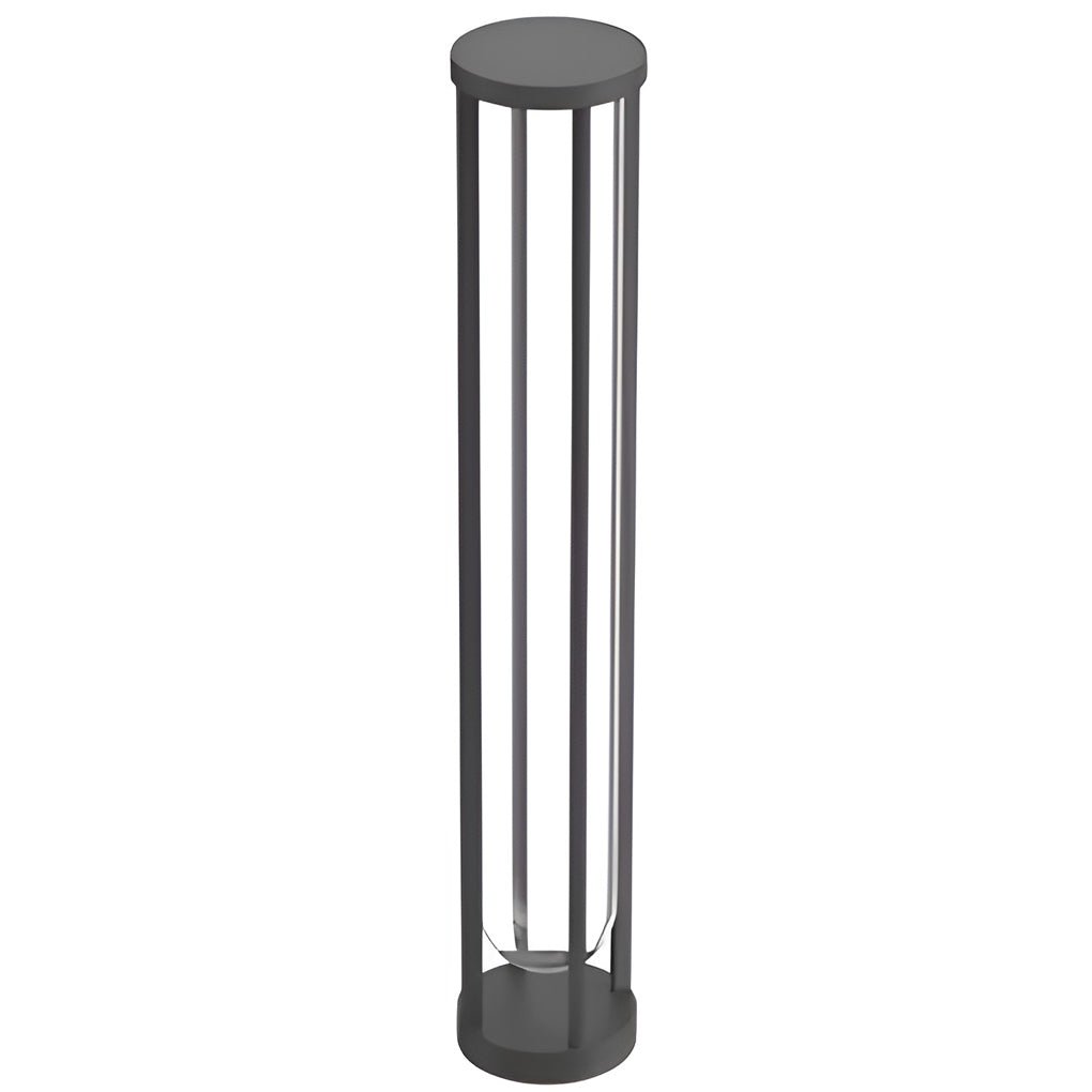 Modern Aluminum LED Outdoor Post Light with Glass Shade
