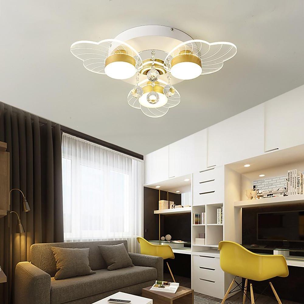 8-Light Flower Design Traditional LED Flush Mount Ceiling Light