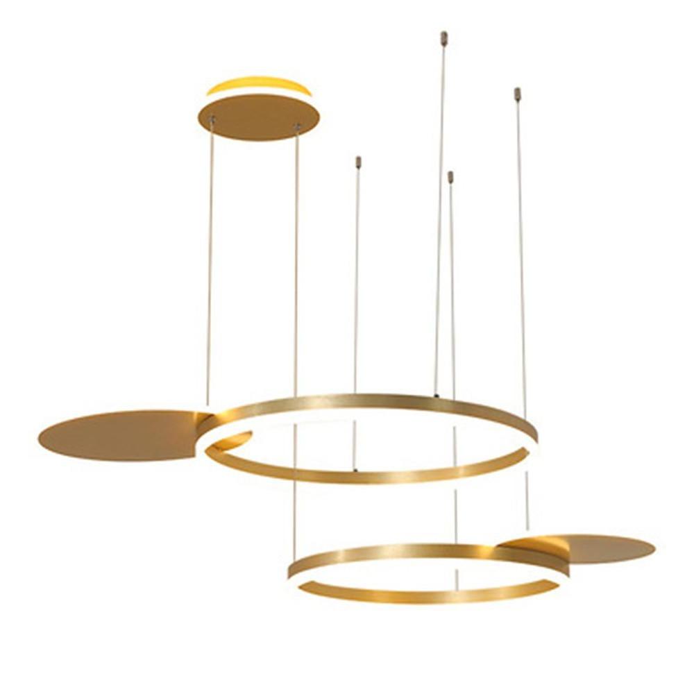 Nordic Circular 5-Light Ring LED Ceiling Chandelier – Streamlined Light Distribution