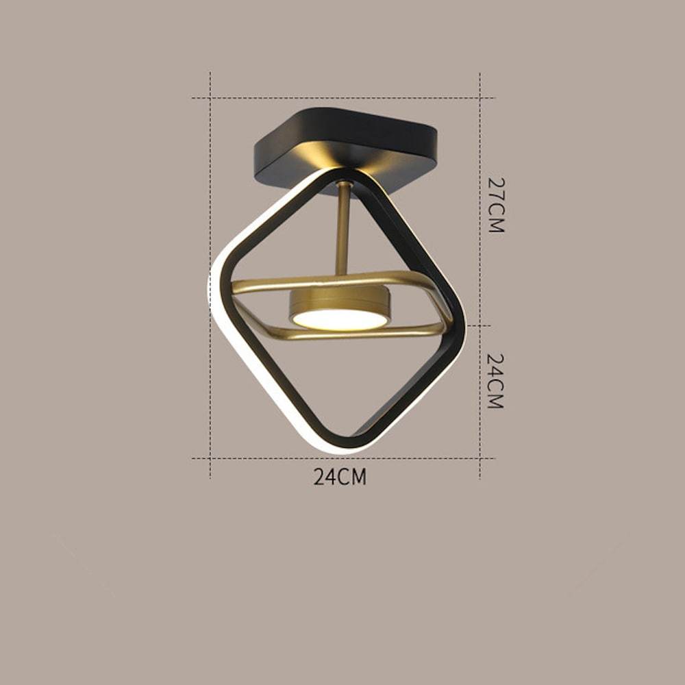 Circle Square Dimmable LED Modern Entry Ceiling Light – Flush Mount