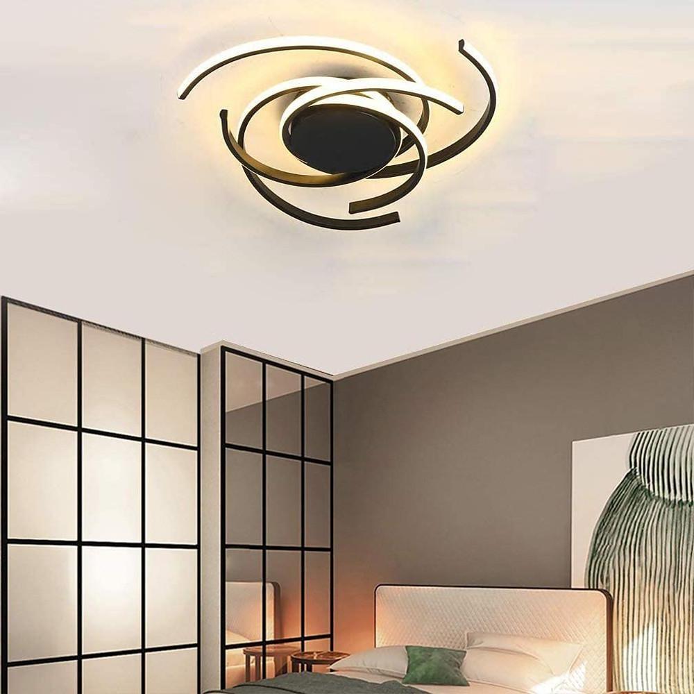 30 Inch Swirls Circle Abstract LED Flush Mount Ceiling Light
