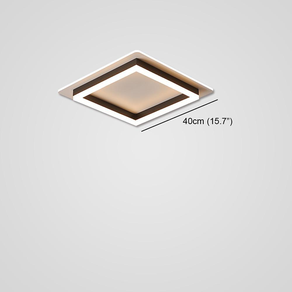 Two Square Shaped Modern LED Flush Mount Ceiling Light – Bedroom
