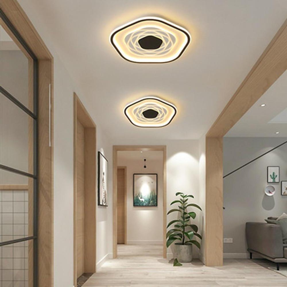 Hexagonal Acrylic LED Ceiling Light – Modern Artistic Flush Mount