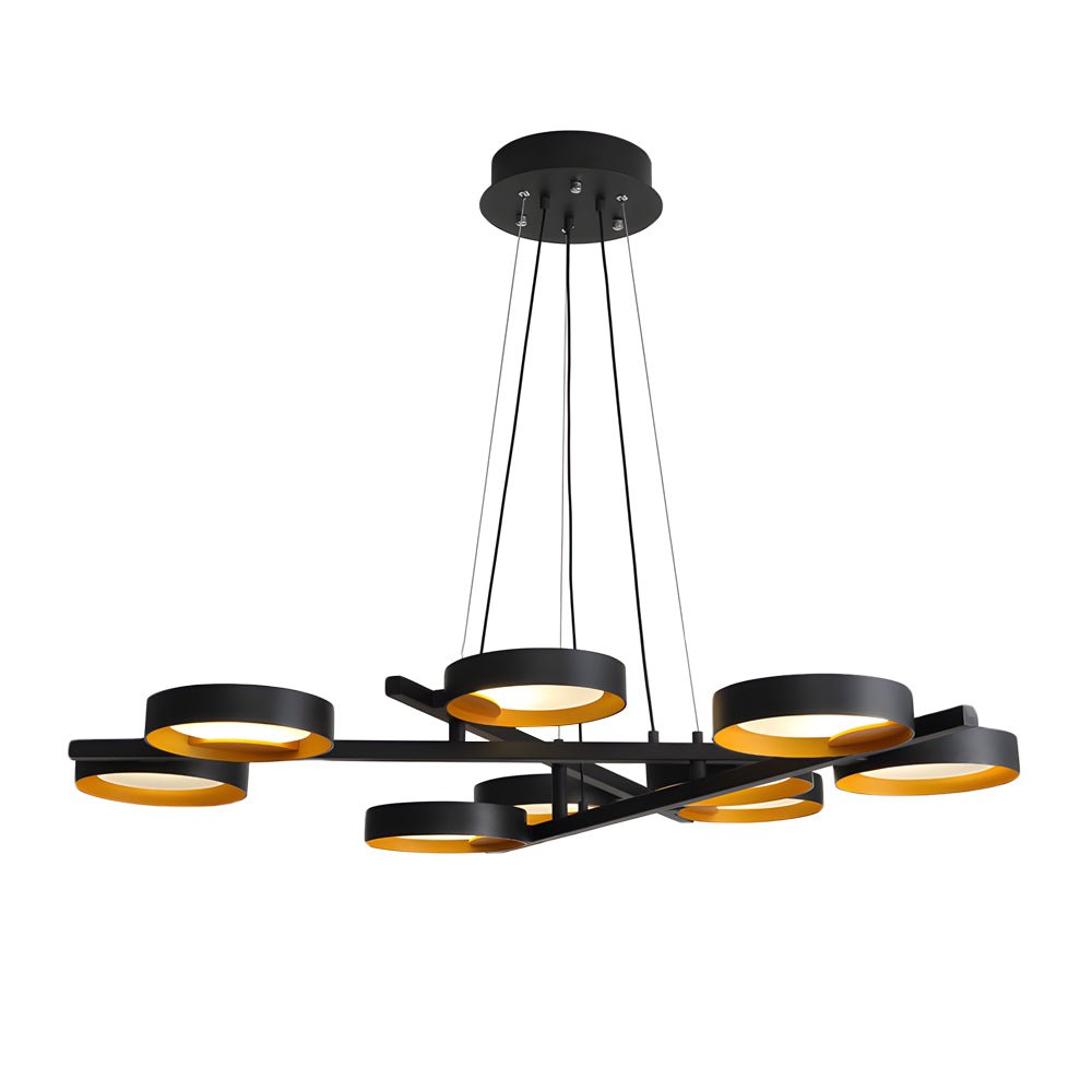 Light Guide Ring LED Chandelier (1/2/3/4/9-Light Options)