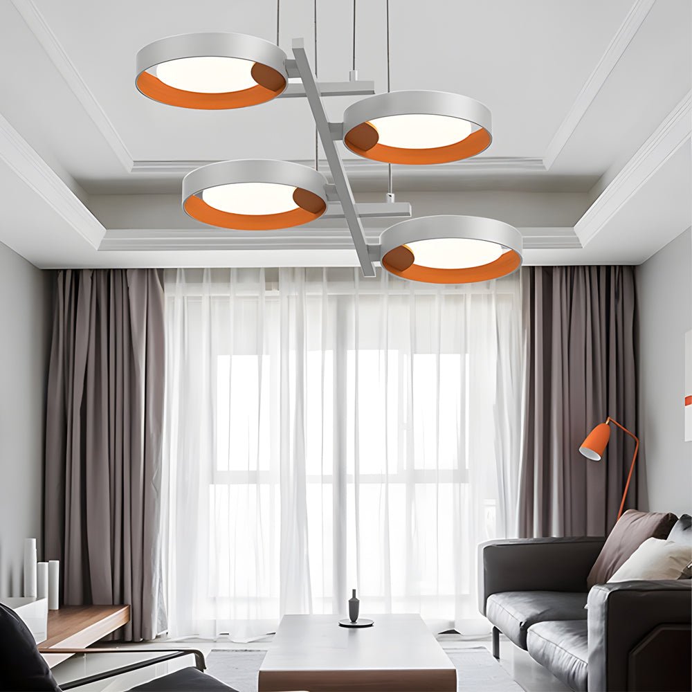 Light Guide Ring LED Chandelier (1/2/3/4/9-Light Options)