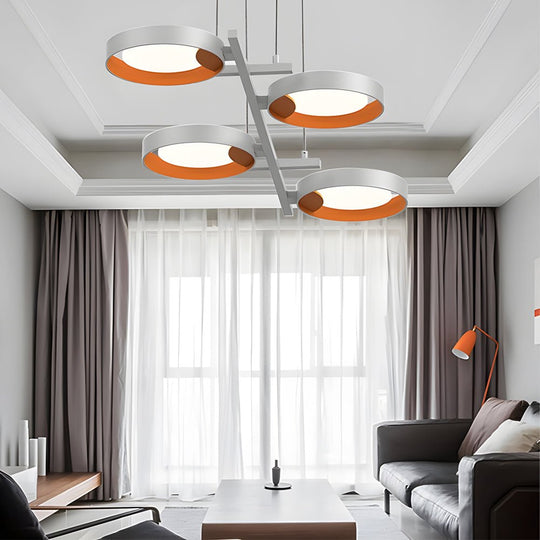 Light Guide Ring LED Chandelier (1/2/3/4/9-Light Options)