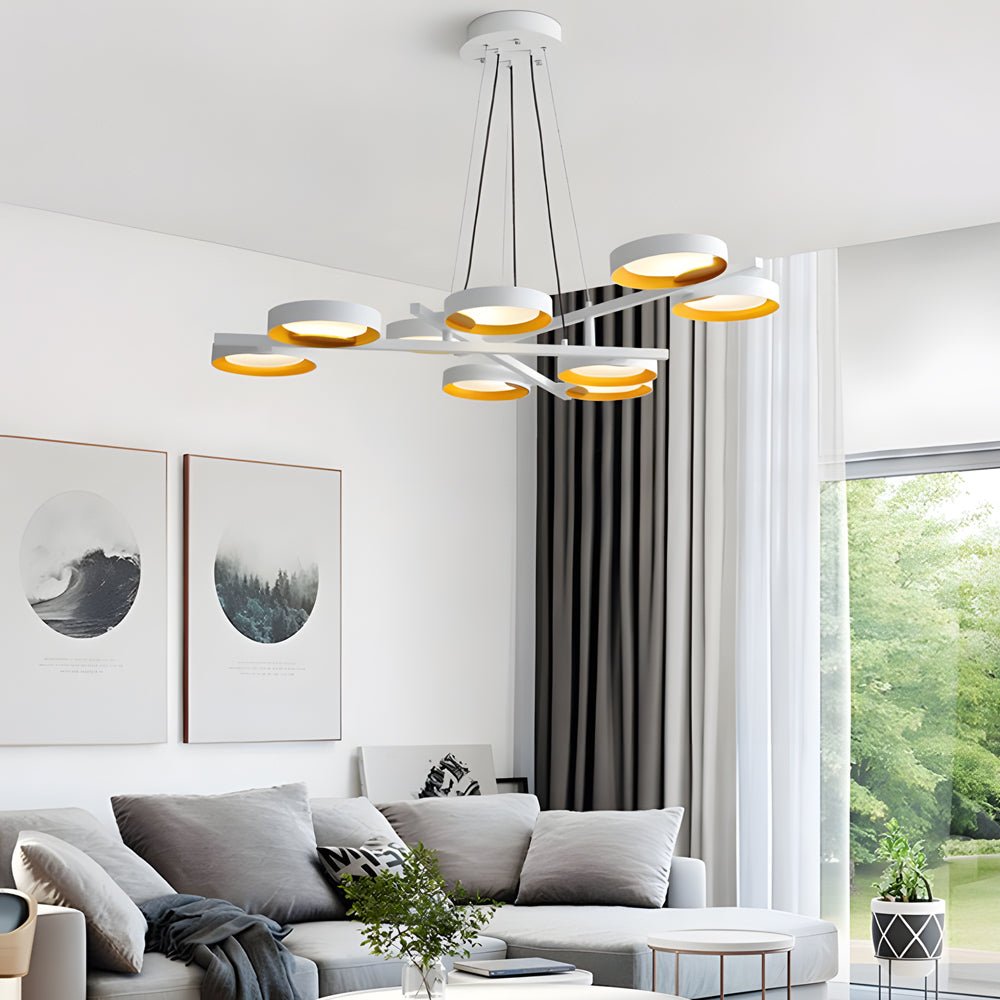 Light Guide Ring LED Chandelier (1/2/3/4/9-Light Options)