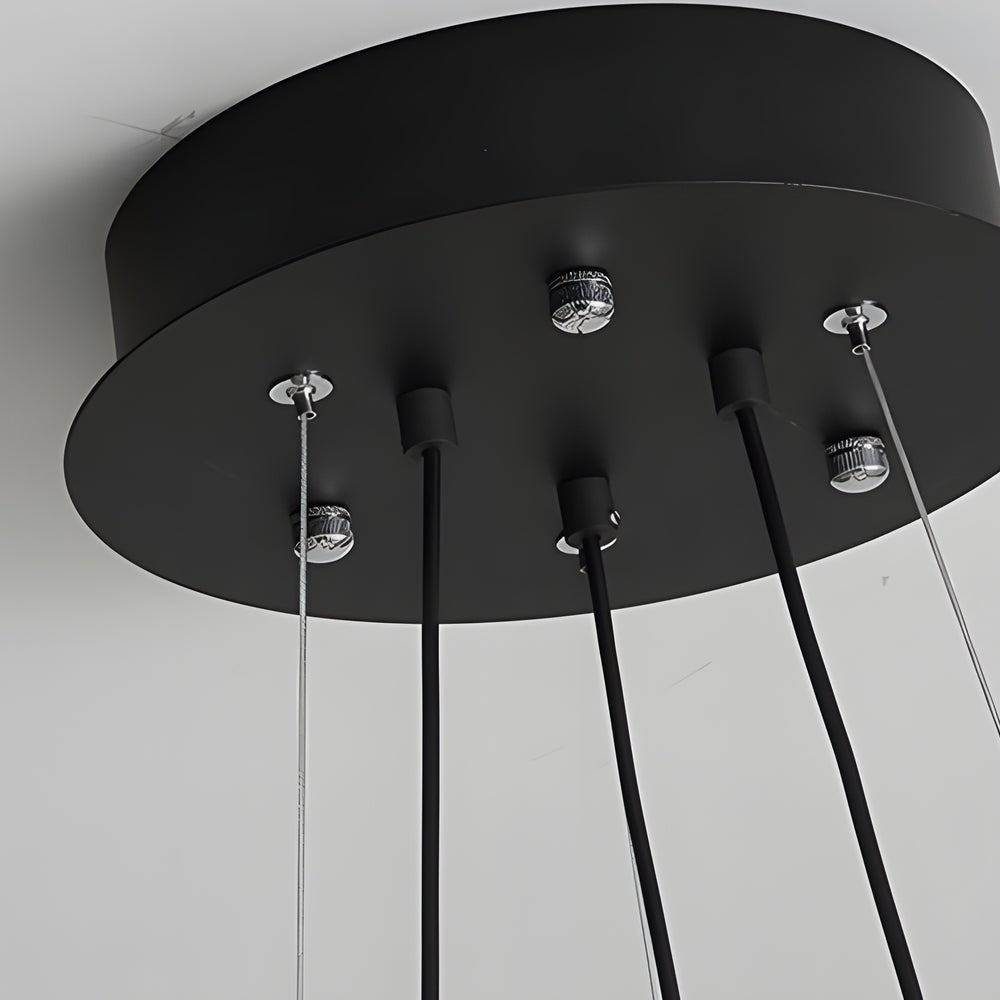 Light Guide Ring LED Chandelier (1/2/3/4/9-Light Options)