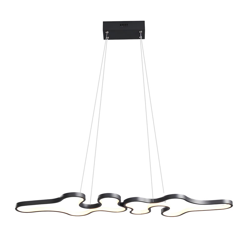 Linear Island Suspended Lighting Fixture Modern LED Pendant Light for Dining Room