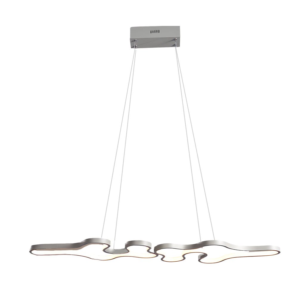 Linear Island Suspended Lighting Fixture Modern LED Pendant Light for Dining Room