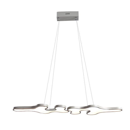 Linear Island Suspended Lighting Fixture Modern LED Pendant Light for Dining Room