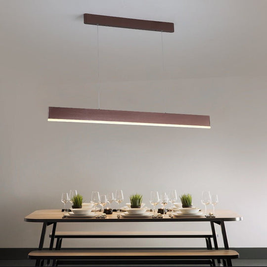Aluminum Minimalist Rectangular LED Pendant Light