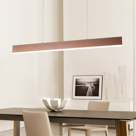 Aluminum Minimalist Rectangular LED Pendant Light