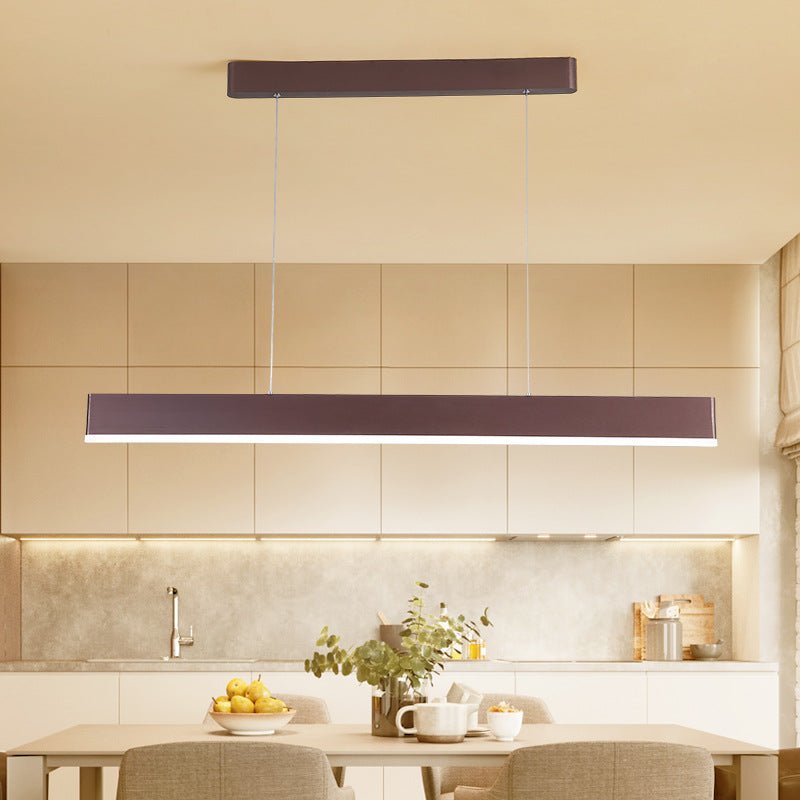 Aluminum Minimalist Rectangular LED Pendant Light