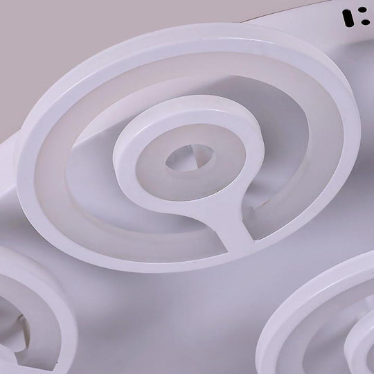 Round Flower Shaped LED Modern Flush Mount Ceiling Light