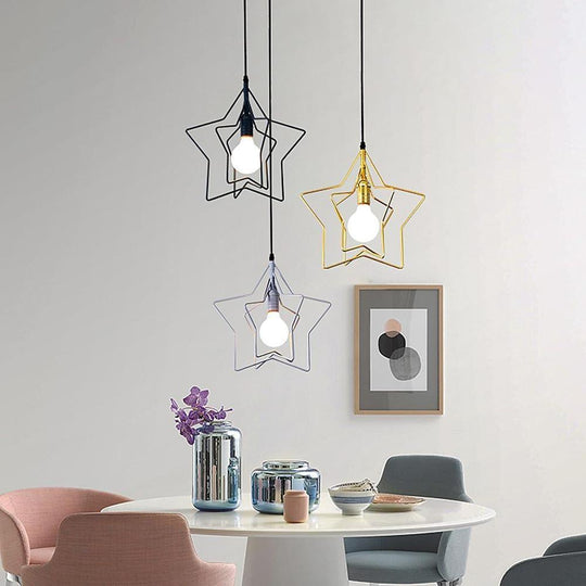 Multiple Star Shaped LED Modern Pendant Light