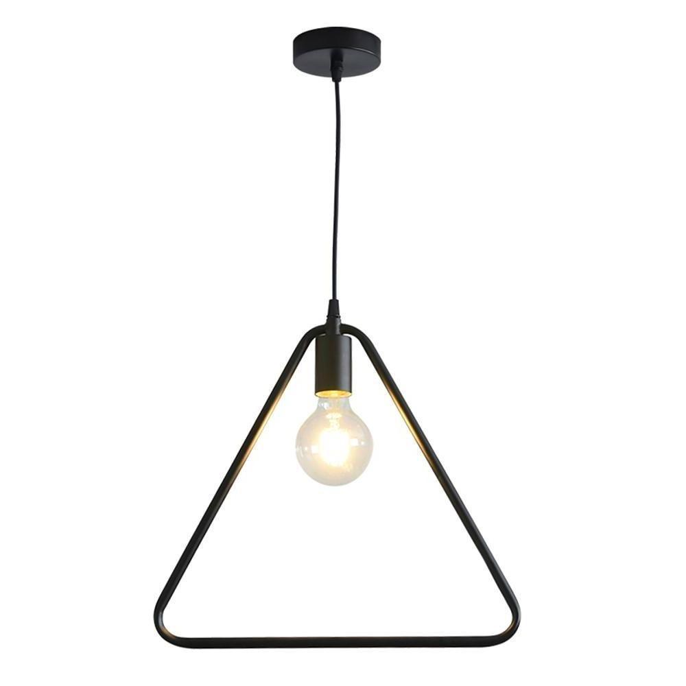 Metal Black and Gold Ceiling Light – Rounded Square Pendant