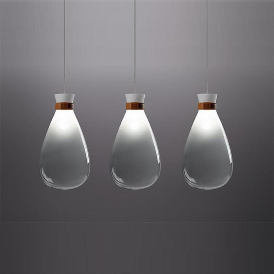 Industrial Teardrop Glass LED Pendant Ceiling Light