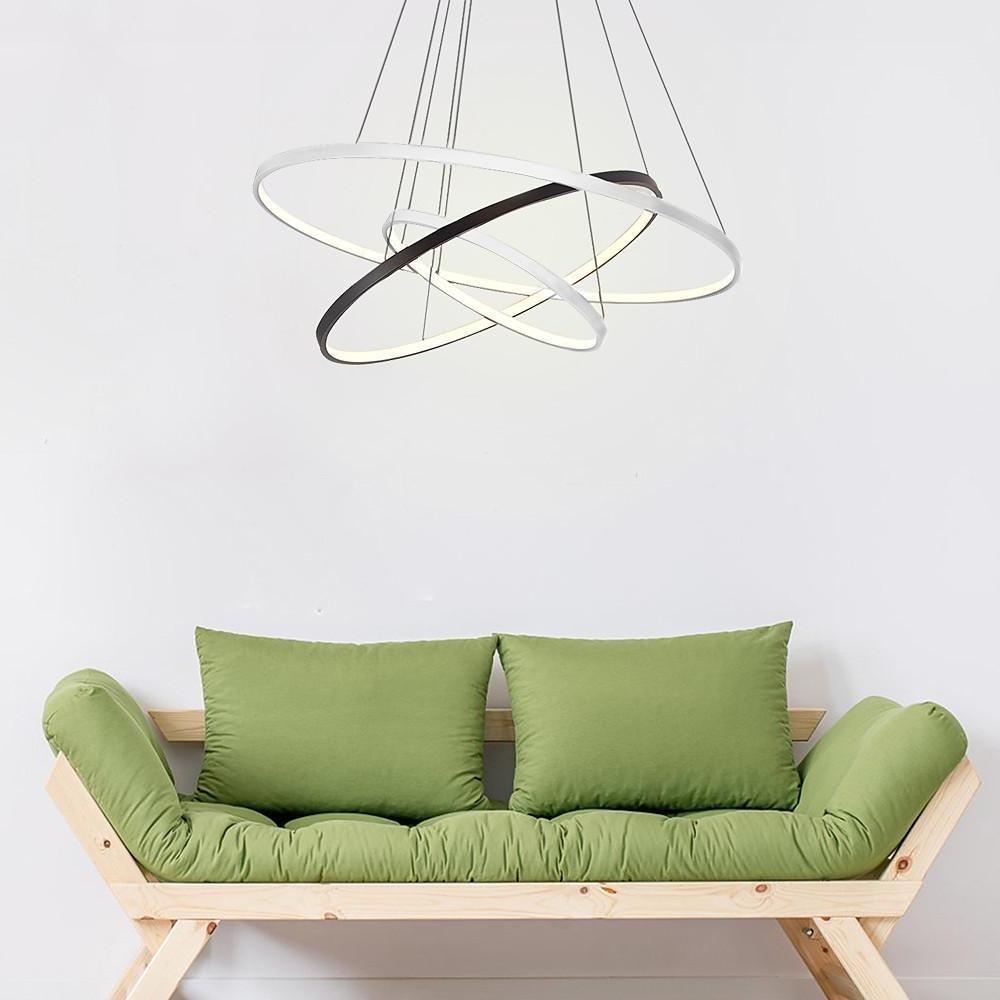 Adjustable Circles LED Dimmable Chandelier with Remote