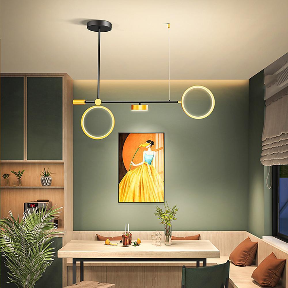 2 Circles LED Nordic Hanging Ceiling Light Island Chandelier
