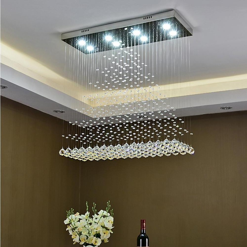 Modern 5-Layer Crystal Chandelier with LED Lighting