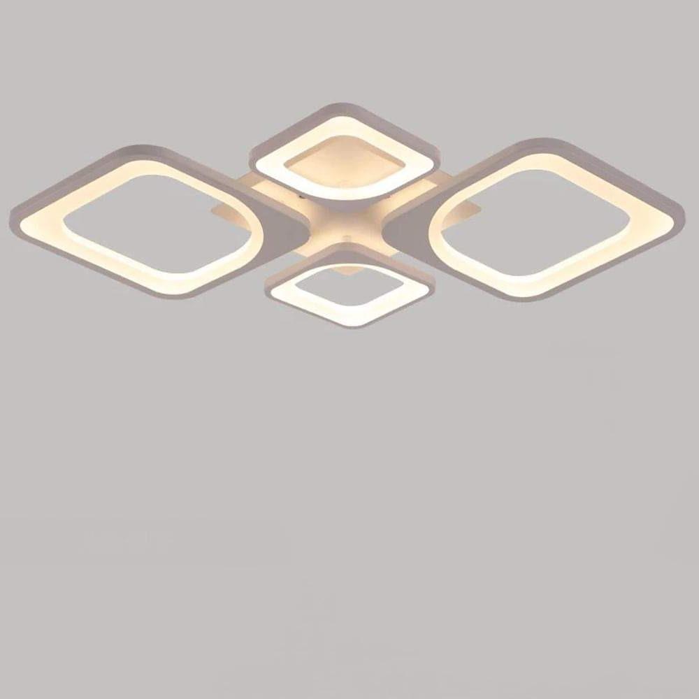 Rectangular Metal LED White Modern Ceiling Light – Flush Mount