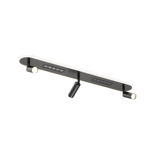 Modern Long Ceiling Light with Adjustable Spotlights – LED