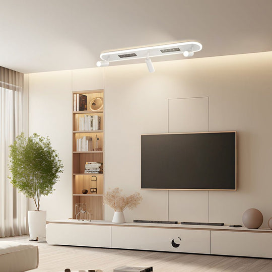Modern Long Ceiling Light with Adjustable Spotlights – LED