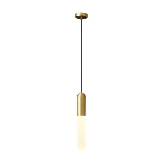Long Copper Acrylic Three Step Dimming Modern Pendant Light Hanging Lamp