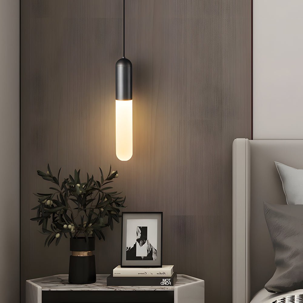 Long Copper Acrylic Three Step Dimming Modern Pendant Light Hanging Lamp
