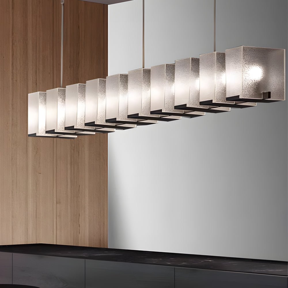 Long Creative Glass Personalized LED Post Modern Dining Room Chandelier