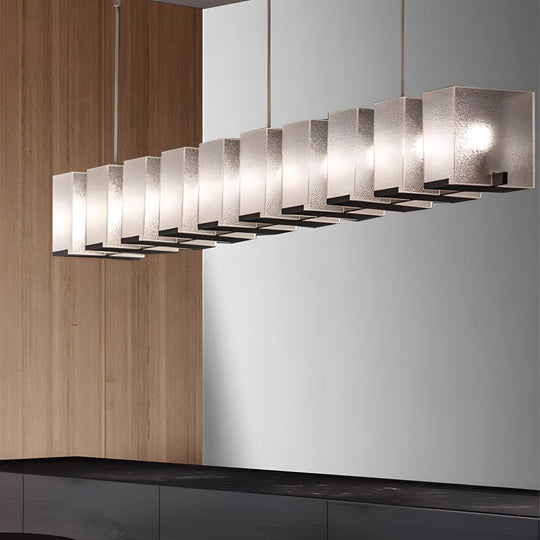 Long Creative Glass Personalized LED Post Modern Dining Room Chandelier