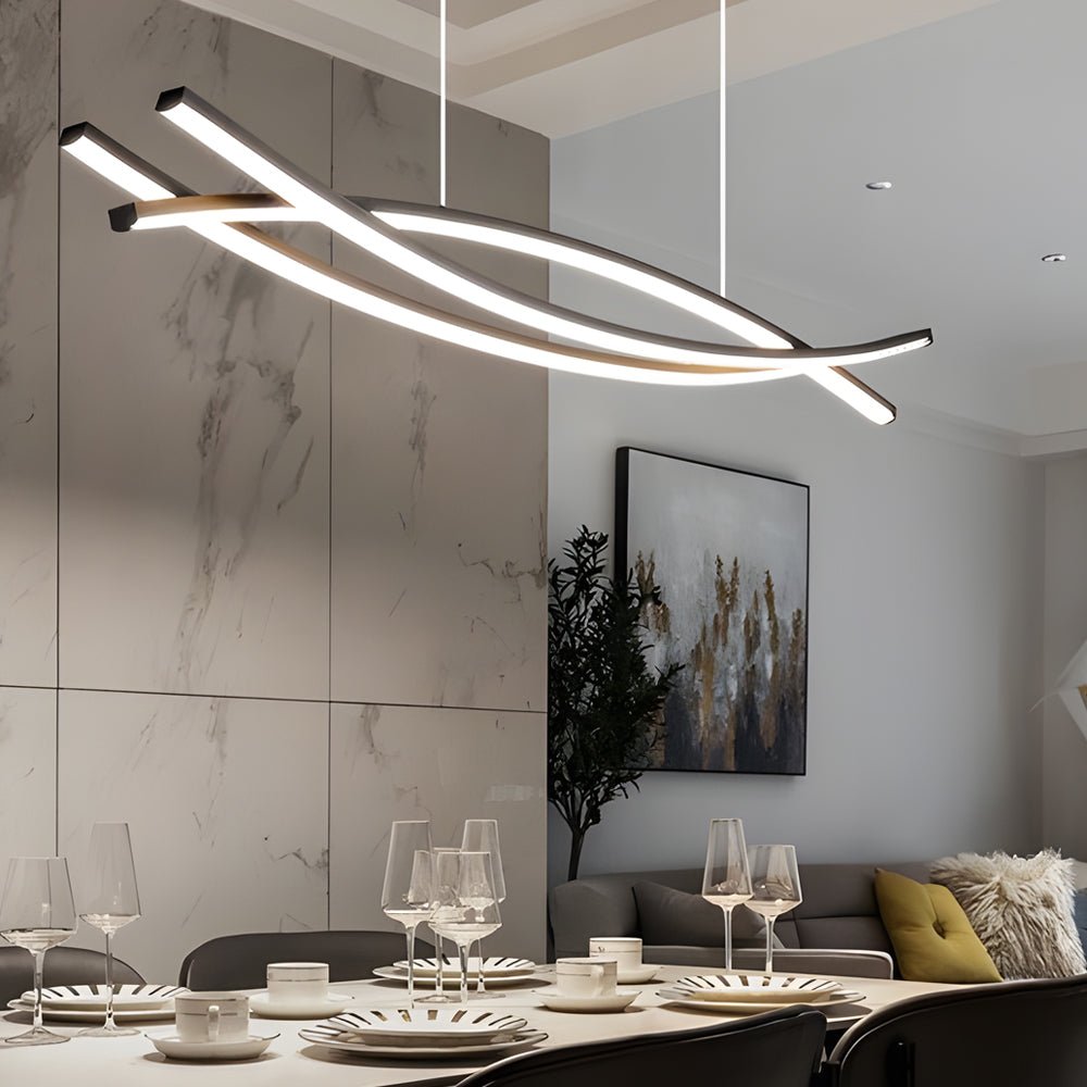 Long Lines LED Dimmable Modern Pendant Chandelier