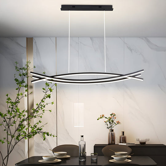 Long Lines LED Dimmable Modern Pendant Chandelier