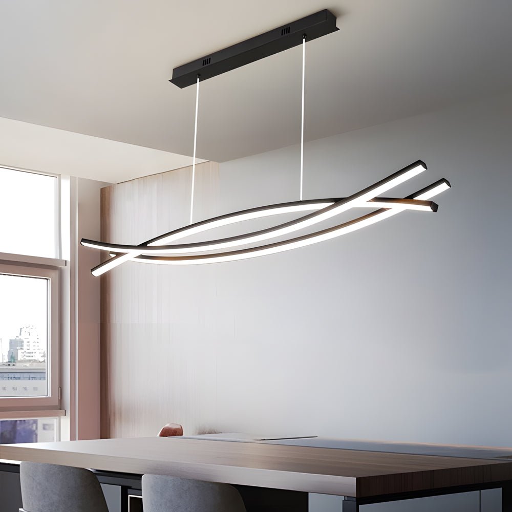 Long Lines LED Dimmable Modern Pendant Chandelier
