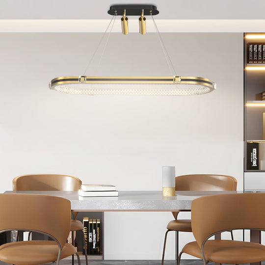 Luxury Oval Ring Dining Chandelier with 3-Step Dimming