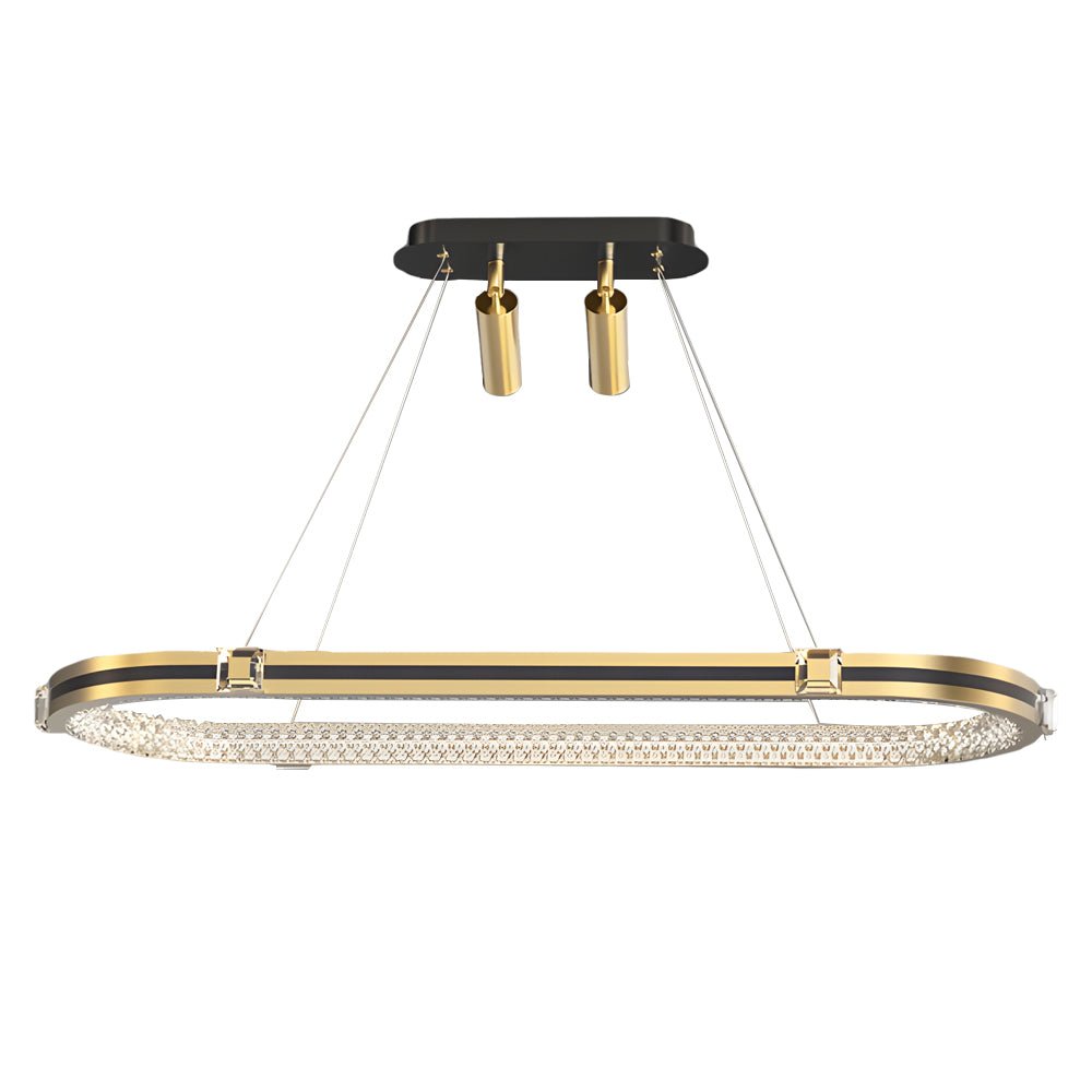 Luxury Oval Ring Dining Chandelier with 3-Step Dimming