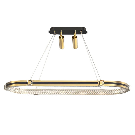 Luxury Oval Ring Dining Chandelier with 3-Step Dimming