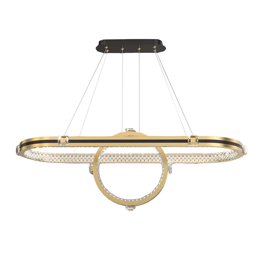 Luxury Oval Ring Dining Chandelier with 3-Step Dimming