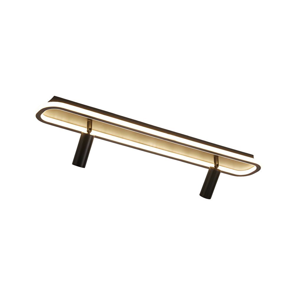 Long Rectangular LED 3-Step Dimming Ceiling Light with Spotlight